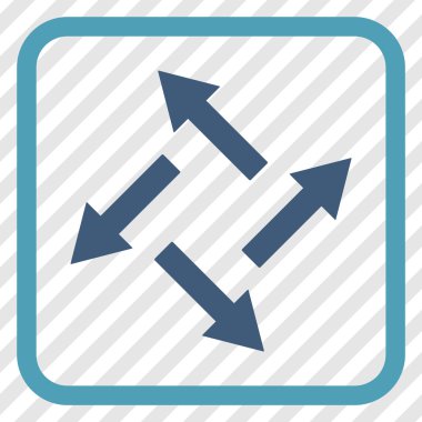 Santrifüj oklar bir çerçeve içinde simge vektör