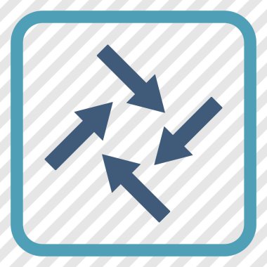 Merkezcil oklar bir çerçeve içinde simge vektör