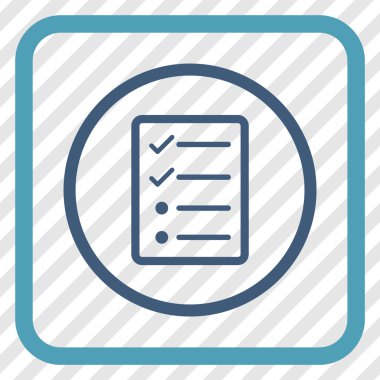 Denetim listesi sayfa vektör simgesi bir çerçeve içinde