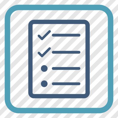 Denetim listesi sayfa vektör simgesi bir çerçeve içinde