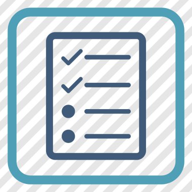 Denetim listesi sayfa vektör simgesi bir çerçeve içinde