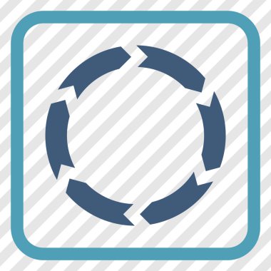 Dolaşım vektör simgesi bir çerçeve içinde