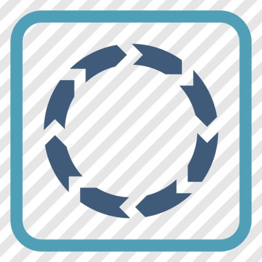 Dolaşım vektör simgesi bir çerçeve içinde