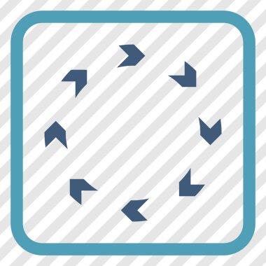 Dolaşım vektör simgesi bir çerçeve içinde