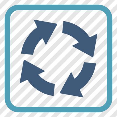 Dolaşım vektör simgesi bir çerçeve içinde