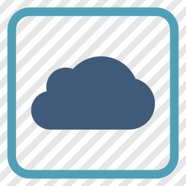 Bulut vektör simgesi bir çerçeve içinde