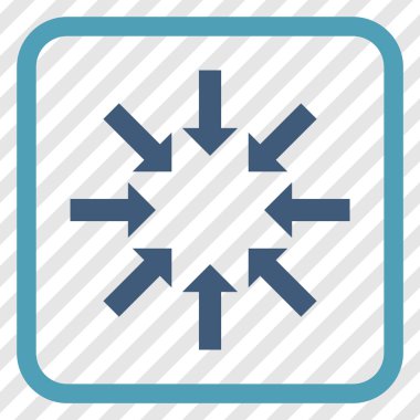 Daraltma okları vektör simgesi bir çerçeve içinde