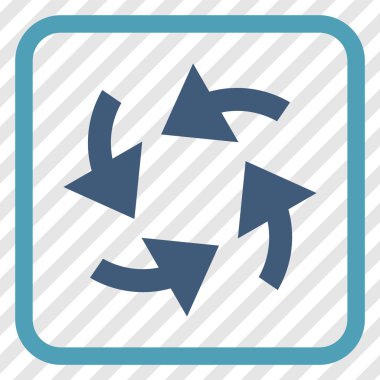 Siklon oklar bir çerçeve içinde simge vektör