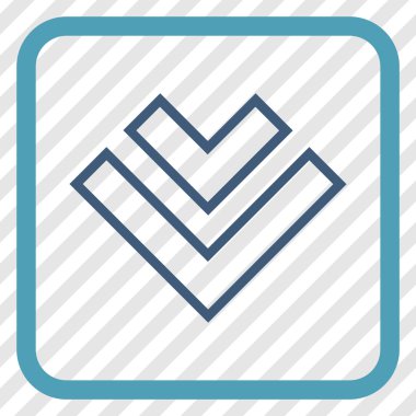 Vektör simgesi bir çerçeve içinde aşağı yön