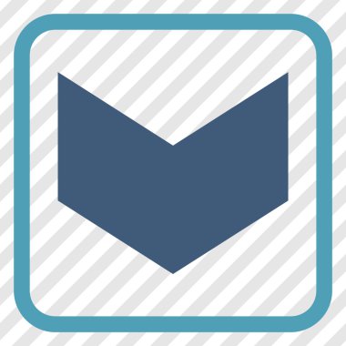 Vektör simgesi bir çerçeve içinde aşağı yön