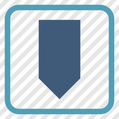 Vektör simgesi bir çerçeve içinde aşağı yön