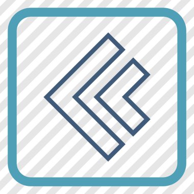 Yön sol vektör simgesi bir çerçeve içinde