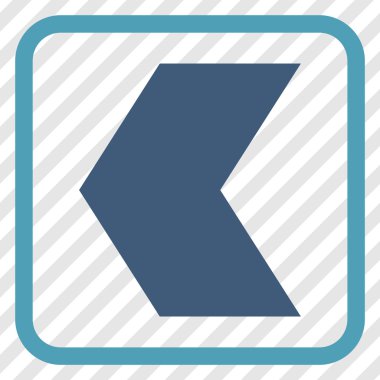 Yön sol vektör simgesi bir çerçeve içinde