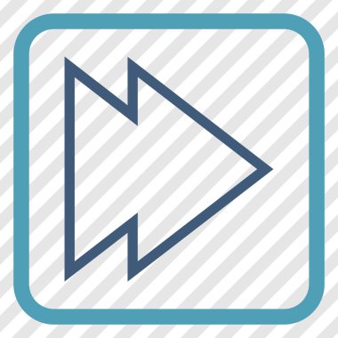 Yöne doğru vektör simgesi bir çerçeve içinde