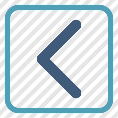 Yön sol vektör simgesi bir çerçeve içinde