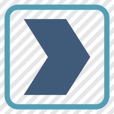 Yöne doğru vektör simgesi bir çerçeve içinde