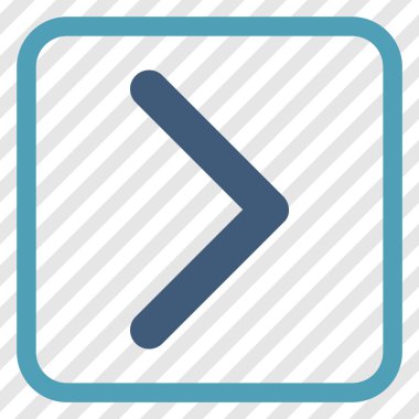 Yöne doğru vektör simgesi bir çerçeve içinde