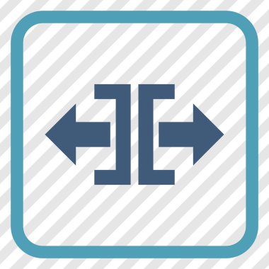 Yatay yöndeki vektör simgesi bir çerçeve içinde bölmek