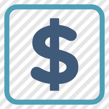 Doları vektör simgesi bir çerçeve içinde