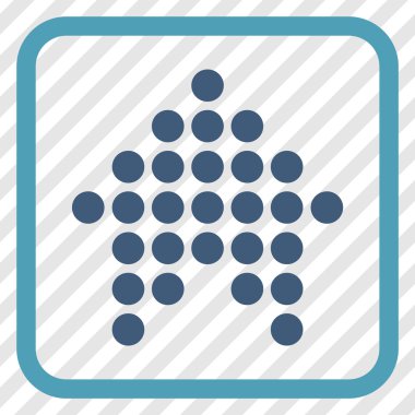 Vektör simgesi bir çerçeve içinde yukarı noktalı ok