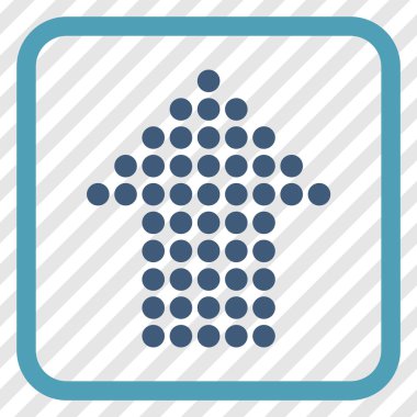 Vektör simgesi bir çerçeve içinde yukarı noktalı ok