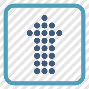 Vektör simgesi bir çerçeve içinde yukarı noktalı ok