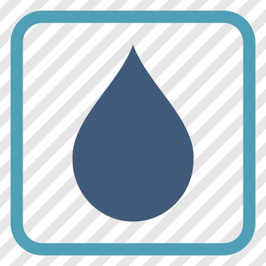 Damla vektör simgesi bir çerçeve içinde