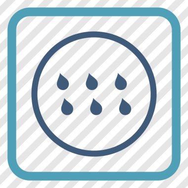 Damla vektör simgesi bir çerçeve içinde