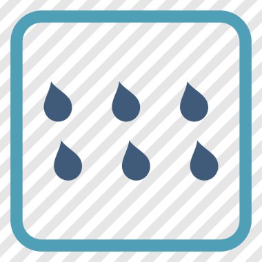 Damla vektör simgesi bir çerçeve içinde