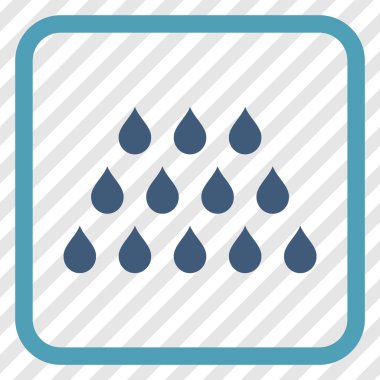 Damla vektör simgesi bir çerçeve içinde