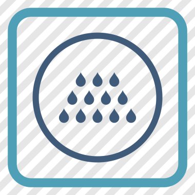 Damla vektör simgesi bir çerçeve içinde