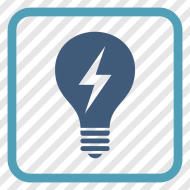 Elektrikli ampul vektör simgesi bir çerçeve içinde