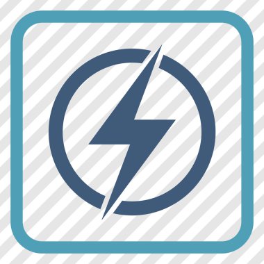 Elektrik vektör simgesi bir çerçeve içinde