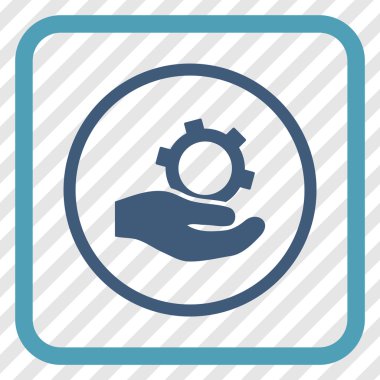 Bir çerçevedeki mühendislik hizmeti vektör simgesi