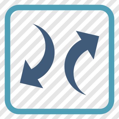 Exchange oklar bir çerçeve içinde simge vektör