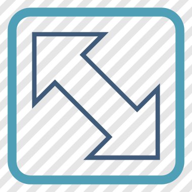 Exchange çapraz vektör simgesi bir çerçeve içinde