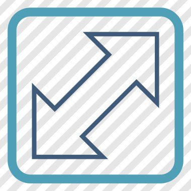 Exchange çapraz vektör simgesi bir çerçeve içinde
