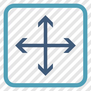 Genişletin okları vektör simgesi bir çerçeve içinde