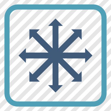 Genişletin okları vektör simgesi bir çerçeve içinde