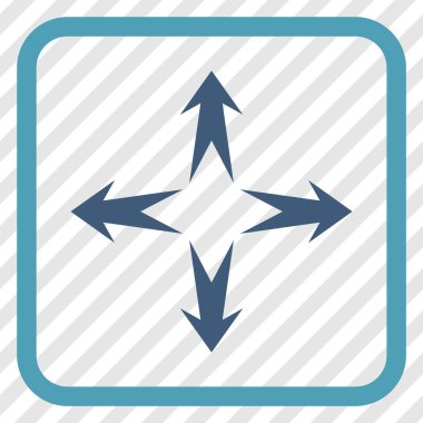 Genişletin okları vektör simgesi bir çerçeve içinde