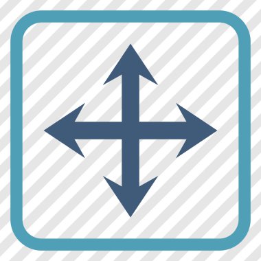 Genişletin okları vektör simgesi bir çerçeve içinde