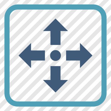 Genişletin okları vektör simgesi bir çerçeve içinde