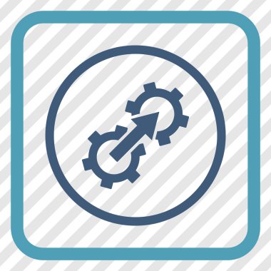 Dişli Tümleştirme vektör simgesi bir çerçeve içinde