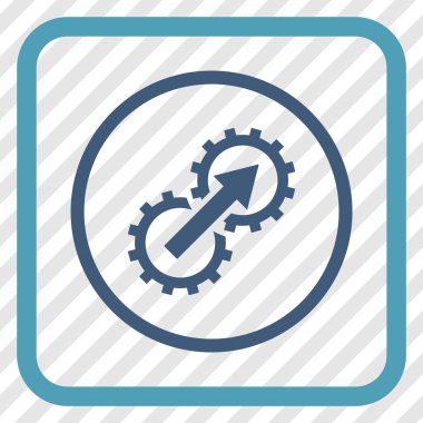 Dişli Tümleştirme vektör simgesi bir çerçeve içinde