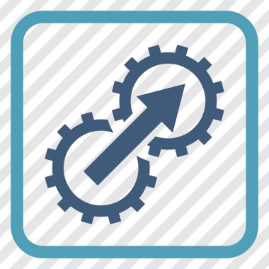 Dişli Tümleştirme vektör simgesi bir çerçeve içinde