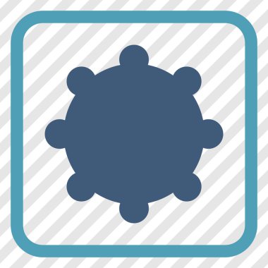 Dişli vektör simgesi bir çerçeve içinde