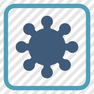 Dişli vektör simgesi bir çerçeve içinde