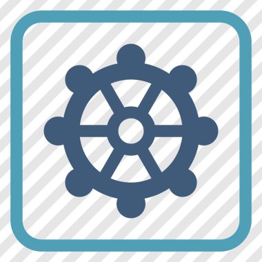 Dişli vektör simgesi bir çerçeve içinde