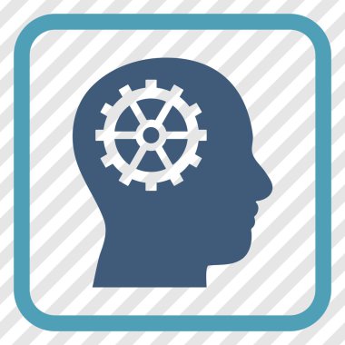 Akıl vektör simgesi bir çerçeve içinde