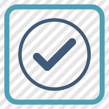 Tamam vektör simgesi bir çerçeve içinde